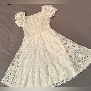 Monteau White Lace Mini Dress size Small